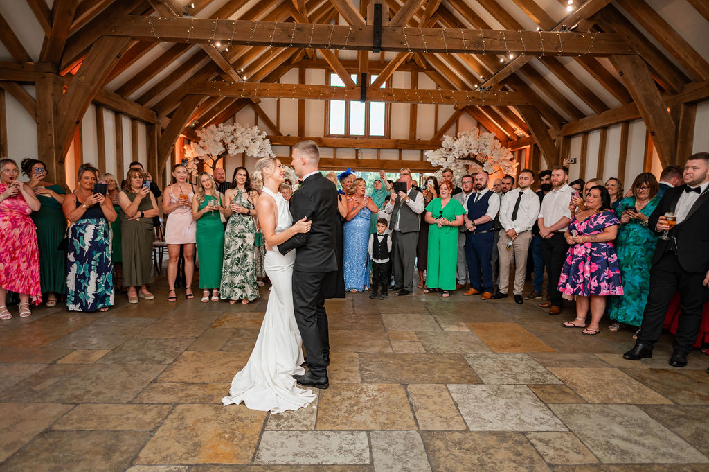 The couple enjoying a first dance, photographed by Zoe Mills